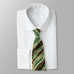Khakki camouflage striped camouflage stylish trend tie
