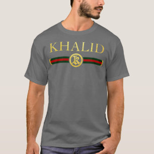 Khalid Name Personalised Royal Luxury Gift Men Wom T-Shirt