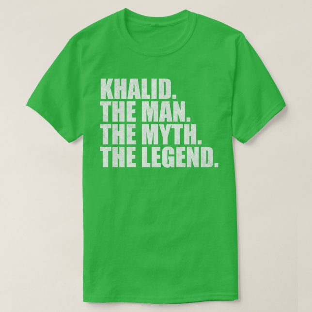 KhalidKhalid Name Khalid given name T-Shirt (Design Front)