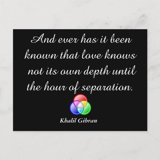Khalil Gibran - quote Postcard (Front)
