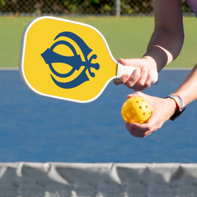Khalistan flag (proposed) pickleball paddle (Insitu)