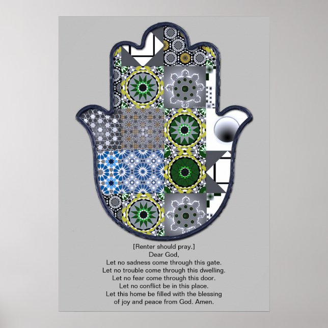 Khamsa Hand Poster Design 2 Renter Upscale (Front)