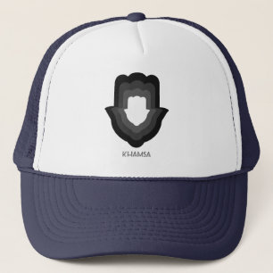 Khamsa Hand Trucker Hat B&W