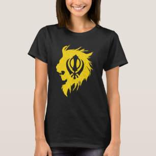 Khanda Lion Kaur Punjabi Sikhism Sikh T-Shirt