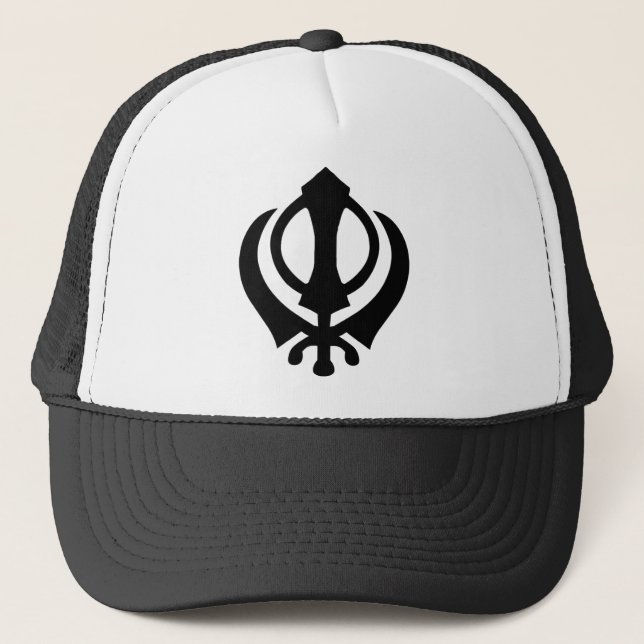 Khanda Sikh Symbol Trucker Hat (Front)