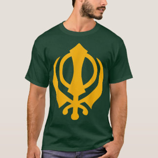 KhandaSikhism Sikh Sword God Insignia Symbol Tee 