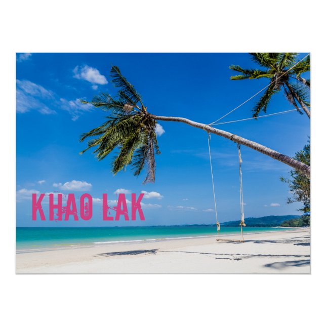Khao Lak Phang-Nga Thailand Beach Panorama Holiday Poster (Front)
