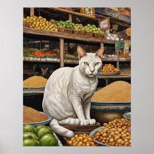 Khao Manee Cat - Art Print