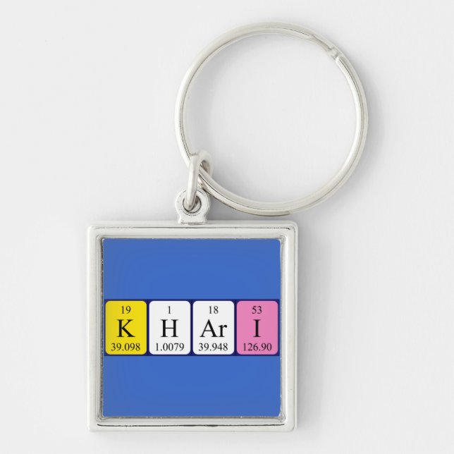 Khari periodic table name keyring (Front)