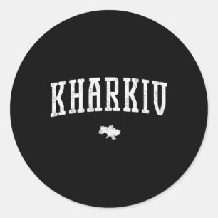Kharkiv Ukraine Vintage Classic Round Sticker