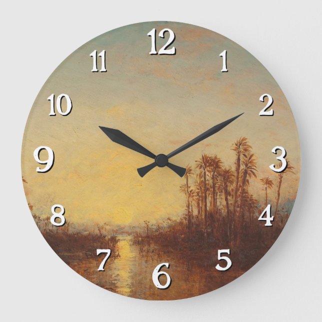 Khartoum, Coucher De Soleil – Félix Ziem Large Clock (Front)