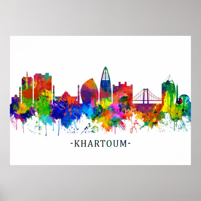 Khartoum Sudan Skyline Poster (Front)