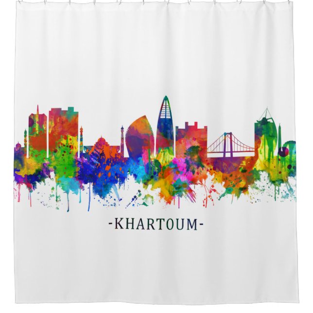 Khartoum Sudan Skyline Shower Curtain (Front)