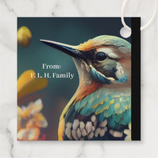 Khem Hummingbird Garden Foil 1/4" pre-punch Tag
