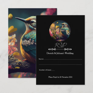 Khem Hummingbird RSVP Card A1 Response Card