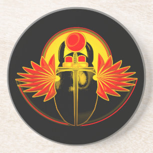 Kherpi God of the Rising Sun,scarab beetle. Coaster