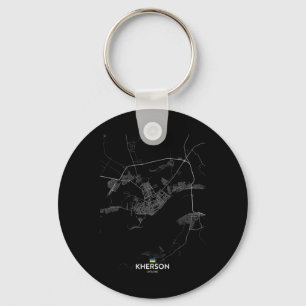 Kherson Ukraine City Map Travel Souvenir Hometown Key Ring