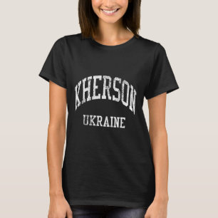 Kherson Ukraine Retro 70s College Sports Style T-Shirt