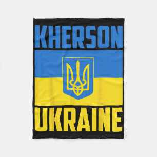 Kherson Ukraine Ukrainian Victory Flag Blue Yellow Fleece Blanket