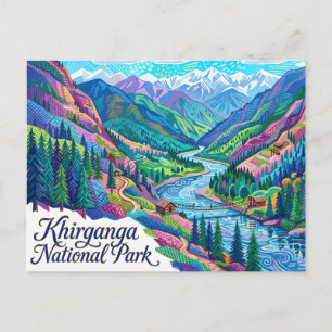 Khirganga National Park, Himachal Pradesh, India Postcard
