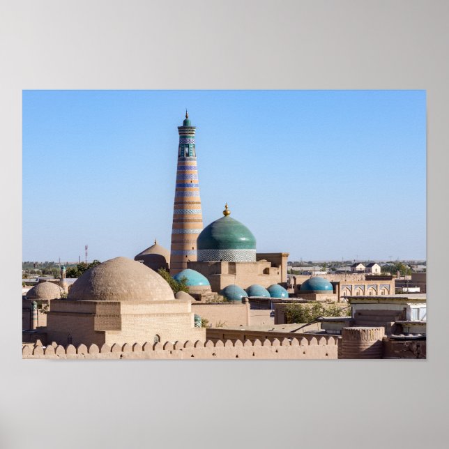 Khiva, Uzbekistan - Islam Khodja Minaret & Mosque Poster (Front)