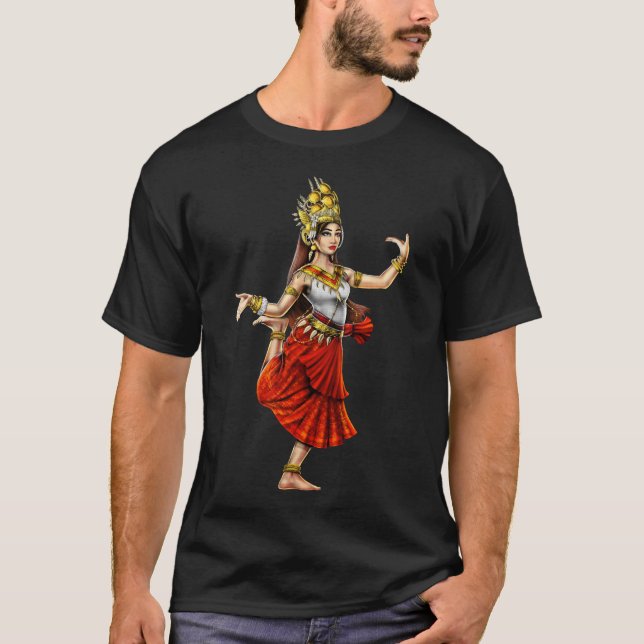 Khmer Cambodian Apsara Dancer T-Shirt (Front)