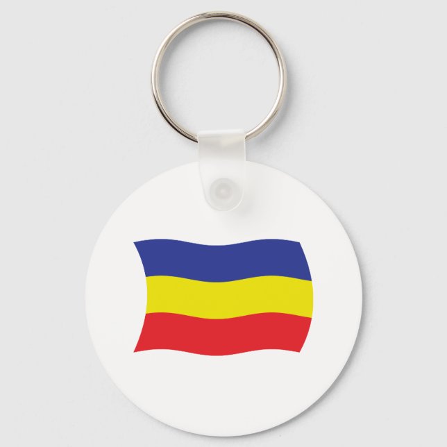 Khmer Kampuchea Krom Flag Keychain (Front)