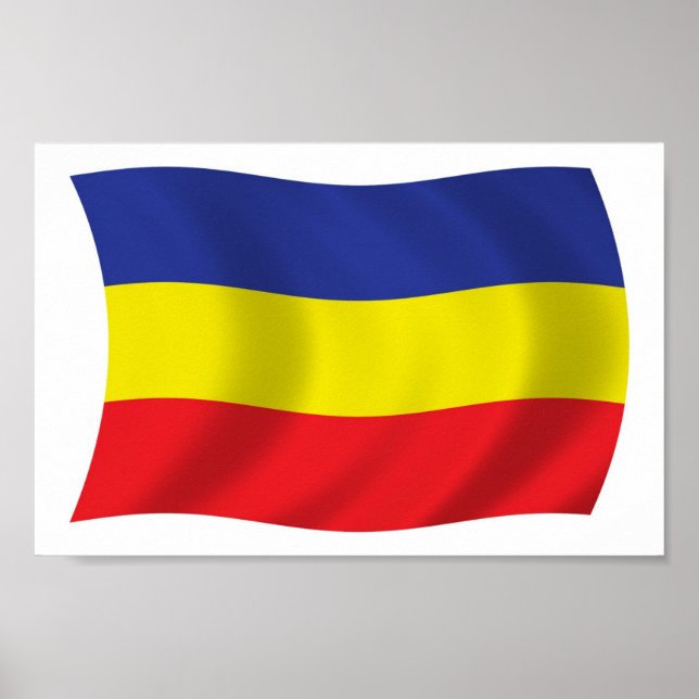Khmer Kampuchea Krom Flag Poster Print (Front)