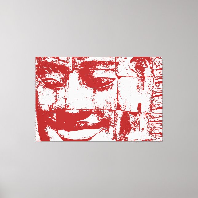 Khmer Stone Face ... Bayon Temple, Cambodia Canvas Print (Front)