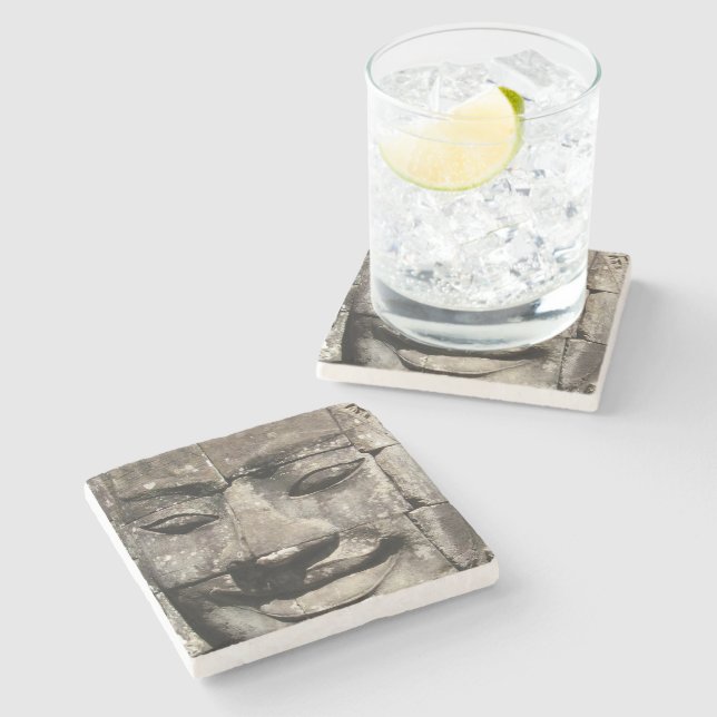 Khmer Stone Face ... Bayon Temple, Cambodia Coaster (Side)