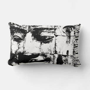Khmer Stone Face ... Bayon Temple, Cambodia Lumbar Cushion