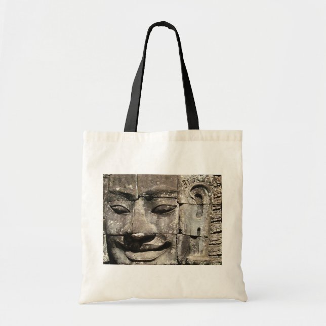 Khmer Stone Face ... Bayon Temple, Cambodia Tote Bag (Front)