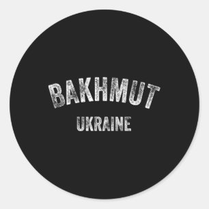 Khmut Ukraine Ukrainian Flag Ukraine Travel Souven Classic Round Sticker