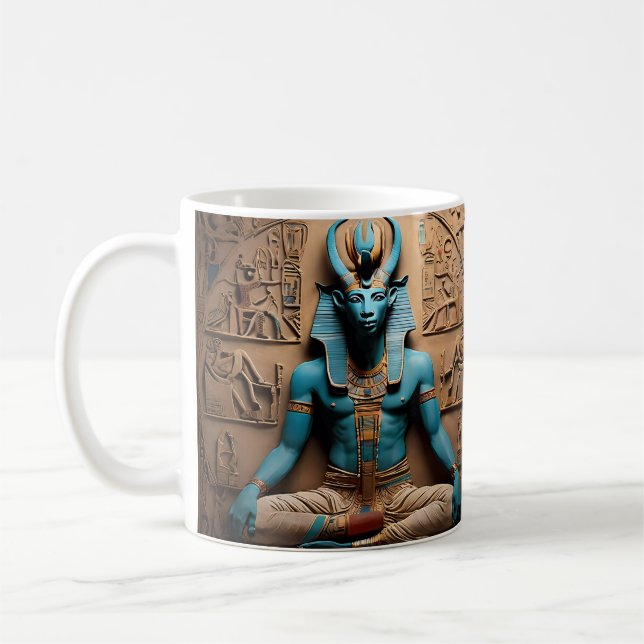 Khnum the ancient Egyptian god of creation  Coffee Mug (Left)