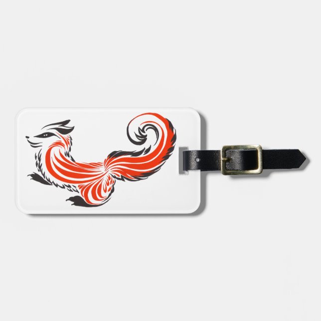 Khokhloma Fox. Luggage Tag (Front Horizontal)
