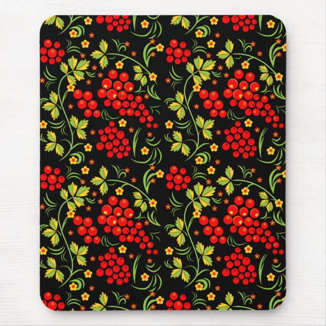 Khokhloma pattern mouse pad (Front)