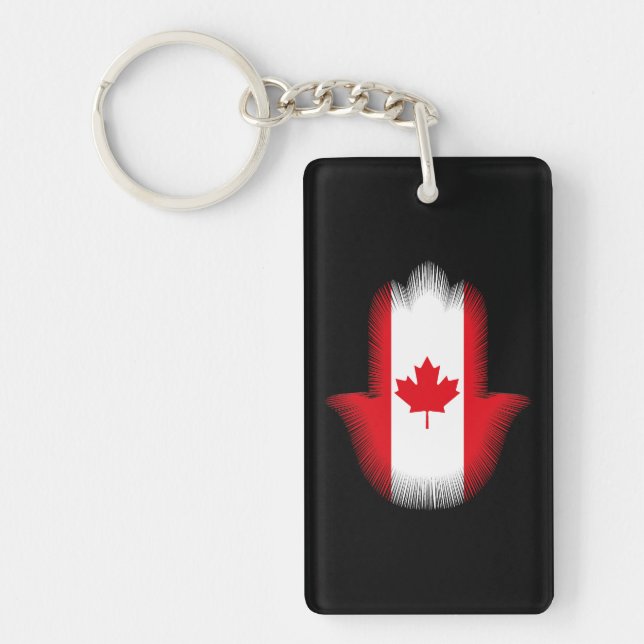 KHOMSSA With Canadian flag Key Ring (Front)