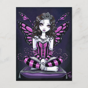"Khristyn" Pink Princess Fairy Art Postcard