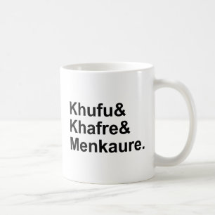 Khufu, Khafre, Menkaure Pyramids of Egypt & Giza Coffee Mug