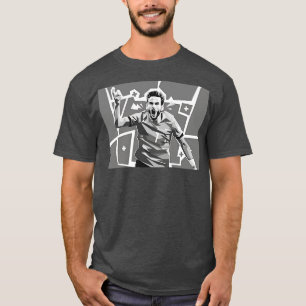 Khvicha Kvaratskhelia in greyscale TShirt
