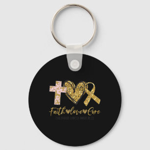 Ki Childhood Cancer Awareness Costume Faith Love C Key Ring