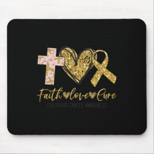 Ki Childhood Cancer Awareness Costume Faith Love C Mouse Pad