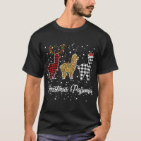 Ki Cute Llama Christmas Pajama Leopard Plaid Print