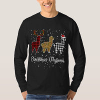 Ki Cute Llama Christmas Pajama Leopard Plaid Print
