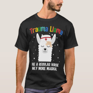 Ki Cute Trauma Llama Nurse Costume Nursing Animal T-Shirt