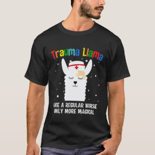 Ki Cute Trauma Llama Nurse Costume Nursing Animal T-Shirt