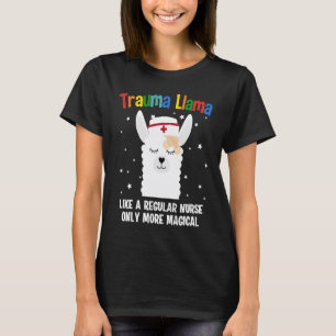 Ki Cute Trauma Llama Nurse Costume Nursing Animal T-Shirt