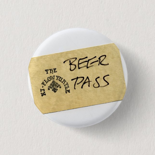 Ki - Flow Turtle Beer Pass 3 Cm Round Badge (Front)