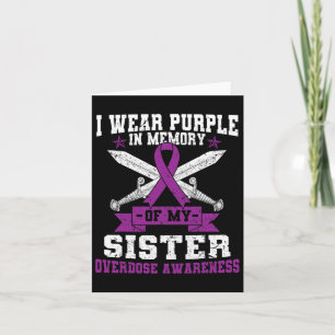 Ki Purple Ribbon Overdose Awareness Month Costume Card