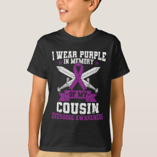 Ki Purple Ribbon Overdose Awareness Month Costume  T-Shirt